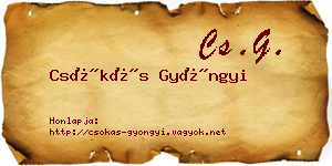 Csókás Gyöngyi névjegykártya